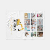 Excavator Truck Baby First Year Photo Collage Fleece Deken (Voorkant (Horizontaal))