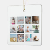 Excavator Truck Baby First Year Photo Collage Keramisch Ornament (Links)