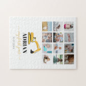 Excavator Truck Baby First Year Photo Collage Legpuzzel (Horizontaal)
