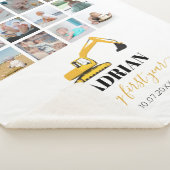 Excavator Truck Baby First Year Photo Collage Sherpa Deken (3/4)