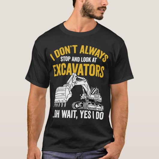Excavator Vader en Zoon Zware Apparatuur T-shirt (Voorkant)