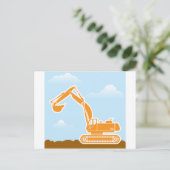 Excavator-vector Briefkaart (Staand voorkant)