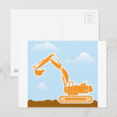 Excavator-vector Briefkaart (Voorkant / Achterkant)