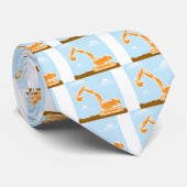 Excavator-vector Stropdas (Opgerold)