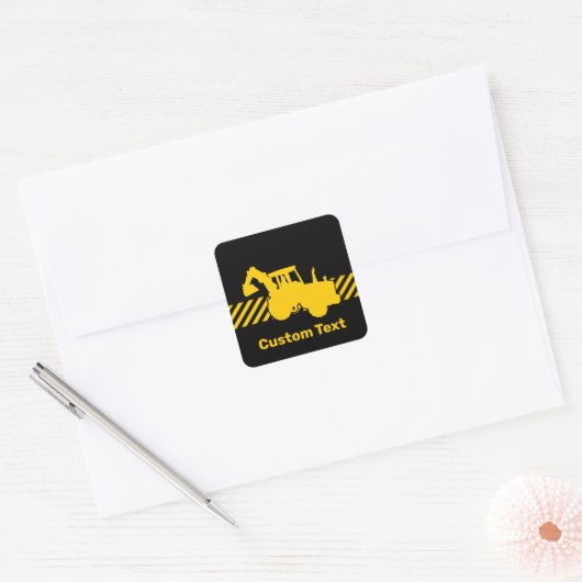 Excavator Vierkante Sticker (Envelop)