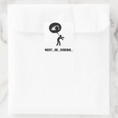 Excavator Vierkante Sticker (Tas)