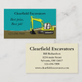 Excavator Visitekaartje (Voorkant / Achterkant)