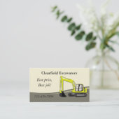 Excavator Visitekaartje (Staand voorkant)