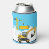 Excavator voegt Naam toe Personaliseren Blikjeskoeler (Blikje Achterkant)