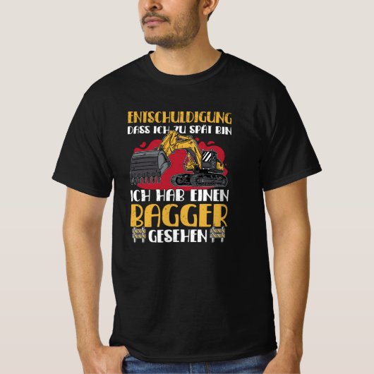 Excavator voor Crawler Excavator: Constructie T-shirt (Voorkant)