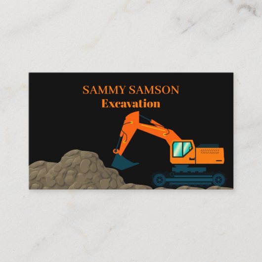 Excavatorconstructie Visitekaartje (Voorkant)