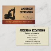 Excavatorconstructie Visitekaartje (Voorkant / Achterkant)