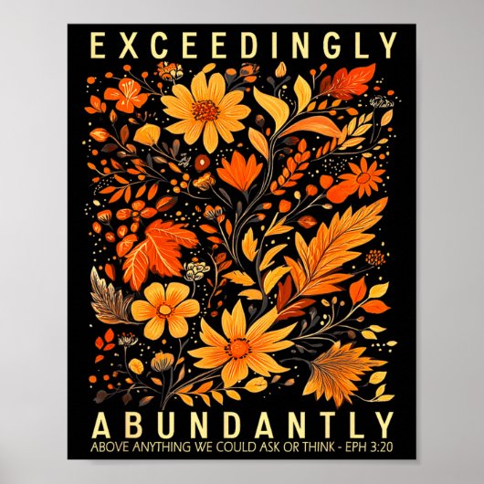 Exceedingly Abundantly - Ephesians 3_20 Christian Poster (Voorkant)