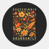 Exceedingly Abundantly - Ephesians 3_20 Christian  Ronde Sticker (Voorkant)