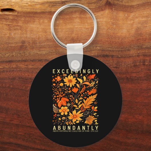 Exceedingly Abundantly - Ephesians 3_20 Christian  Sleutelhanger (Voorkant)