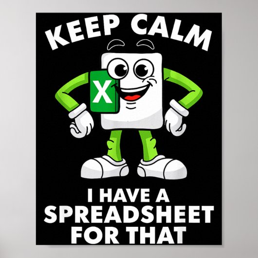 Excel-collega werknemer afscheid afscheid verjaard poster (Voorkant)