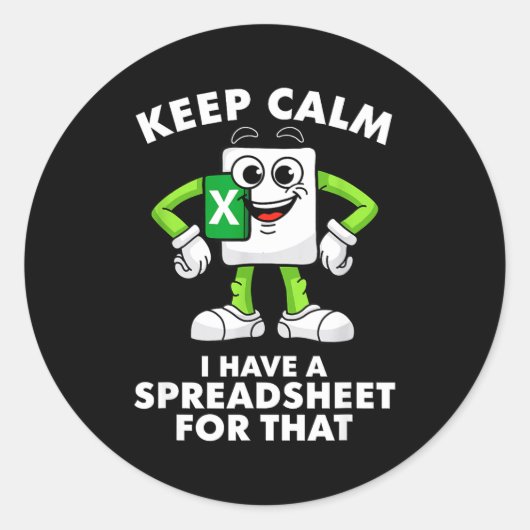 Excel-collega werknemer afscheid afscheid verjaard ronde sticker (Voorkant)