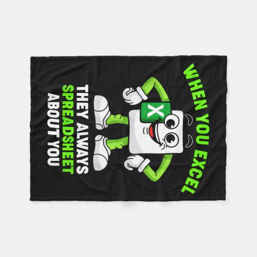 Excel Coworker Birthday Employee Farewell Goodbye  Fleece Deken (Voorkant (Horizontaal))