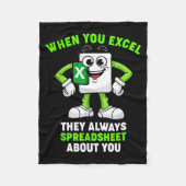 Excel Coworker Birthday Employee Farewell Goodbye Fleece Deken (Voorkant)