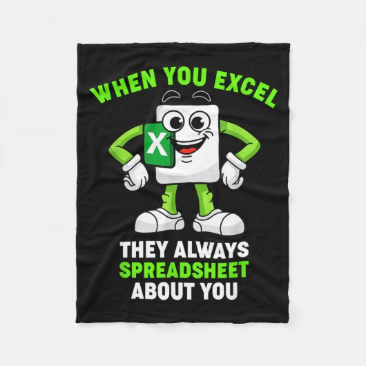 Excel Coworker Birthday Employee Farewell Goodbye Fleece Deken (Voorkant)