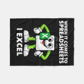 Excel Coworker Birthday Employee Farewell Goodbye Fleece Deken (Voorkant (Horizontaal))