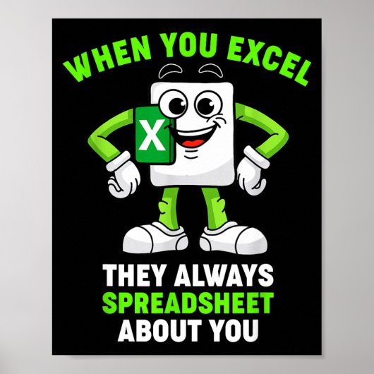 Excel Coworker Birthday Employee Farewell Goodbye  Poster (Voorkant)