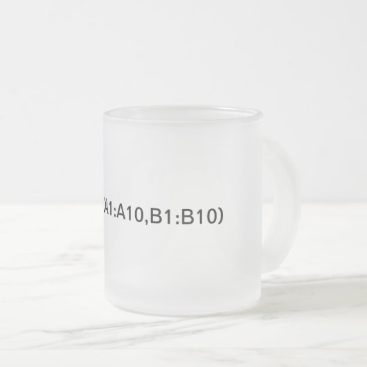 Excel-formule: Maximumformule Matglas Koffiemok (Voorkant rechts)