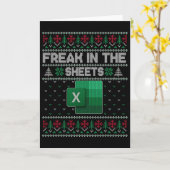 Excel freak in de lakens spreadsheet lelijke trui kaart (Gele Bloem)