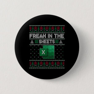 Excel freak in de vellen spreadsheet lelijk T-shir Ronde Button 5,7 Cm