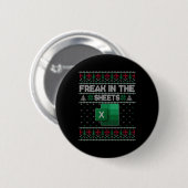 Excel freak in de vellen spreadsheet lelijk T-shir Ronde Button 5,7 Cm (Voorkant /achterkant)