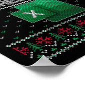Excel freak in de vellen spreadsheet lelijke trui poster (Hoek)