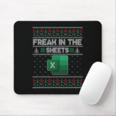 Excel Freak In The Sheets Spreadsheet Ugly Sweater Muismat (Met muis)