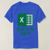 Excel Freak in vellen Funny Excel Design T-shirt (Design voorkant)