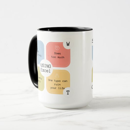 Excel-Humor | Voor Excel Wizard | Grappige spreads Mok (Voorkant links)