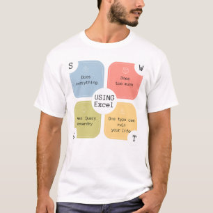 Excel-Humor Voor Excel Wizard Grappige spreads T-shirt