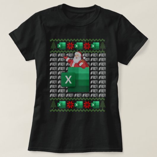 Excel REF-foutspreadsheet, CPA Accountant Christm T-shirt (Design voorkant)