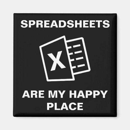 Excel Spreadsheets Boekhoudkantoor Humor Magneet (Voorkant)