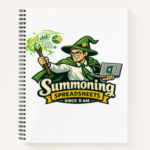 Excel Tovenaar – Spreukenbladen Oproepend Sinds 9  Notitieboek