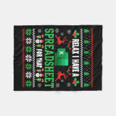 Excel Ugly Christmas Sweater I Have A Spreadsheet Fleece Deken (Voorkant (Horizontaal))