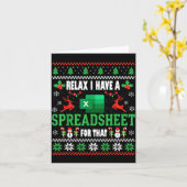 Excel Ugly Christmas Sweater I Have A Spreadsheet Kaart (Gele Bloem)