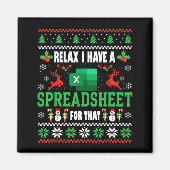 Excel Ugly Christmas Sweater I Have A Spreadsheet Magneet (Voorkant)