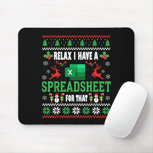 Excel Ugly Christmas Sweater I Have A Spreadsheet  Muismat (Met muis)