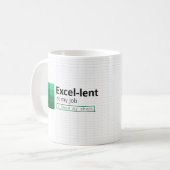 Excel-uitgeleend bij My Job, Ik ken Mijn Bladkoffi Koffiemok (Voorkant links)