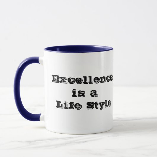 Excellence is een Motivatie Mok cadeau in levensst (Links)