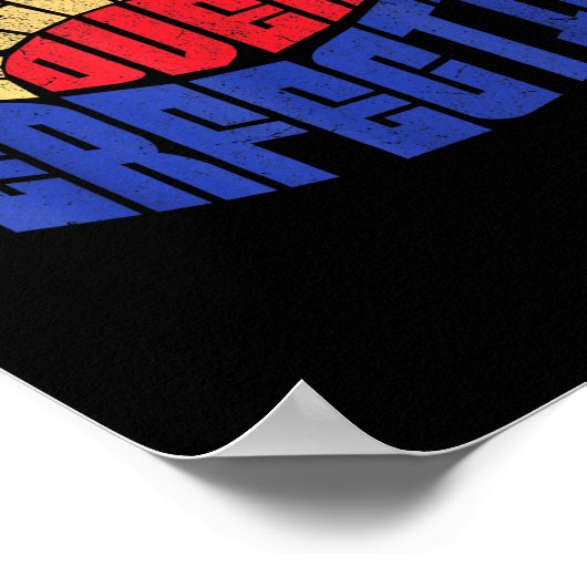 Excellence Over Perfection Mindset Leadership Retr Poster (Hoek)