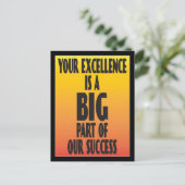 Excellence werknemer Dank u Briefkaart (Staand voorkant)