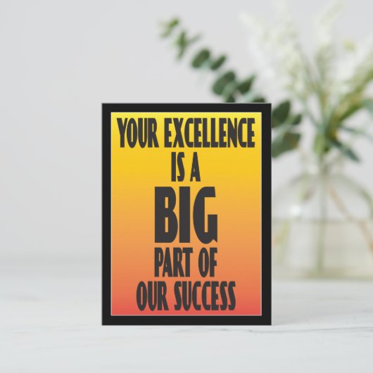 Excellence werknemer Dank u Briefkaart (Staand voorkant)