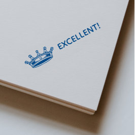Excellent Crown Teacher Reward Pocket Stamp Zakstempel