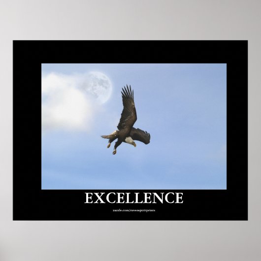 Excellentie Bald Eagle Motivatie Poster (Voorkant)