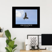 Excellentie Bald Eagle Motivatie Poster (Thuiskantoor)